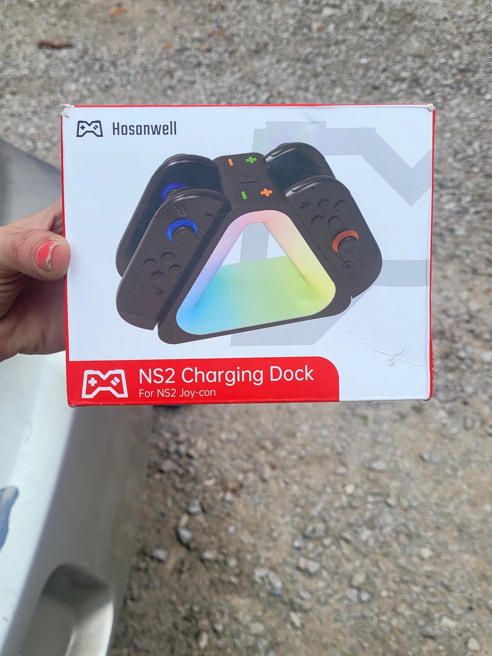 Black NS2 Joy-Con Charging Dock with RGB Light
